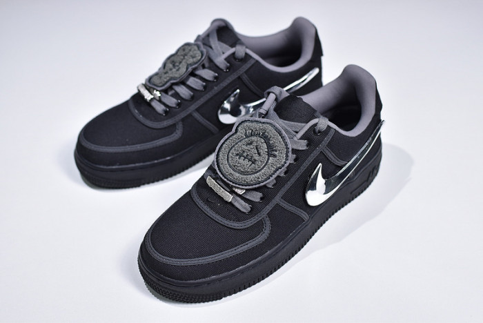 travis scott x nike air force 1 black aq4211-001