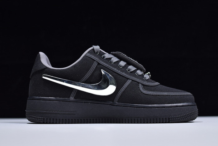 travis scott x nike air force 1 black aq4211-001