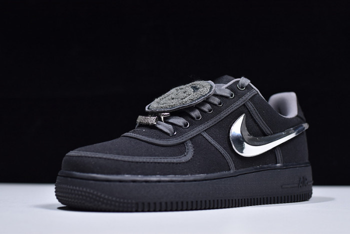 travis scott x nike air force 1 black aq4211-001