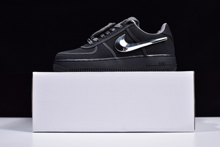 travis scott x nike air force 1 black aq4211-001