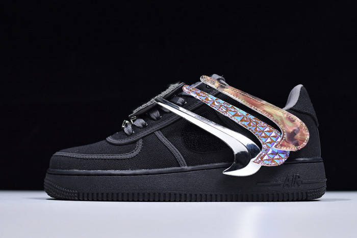travis scott x nike air force 1 black aq4211-001