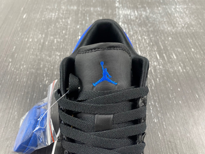 air jordan 1 black and blue satin low top  921193-007