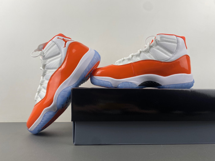 air jordan 11 retro white orange