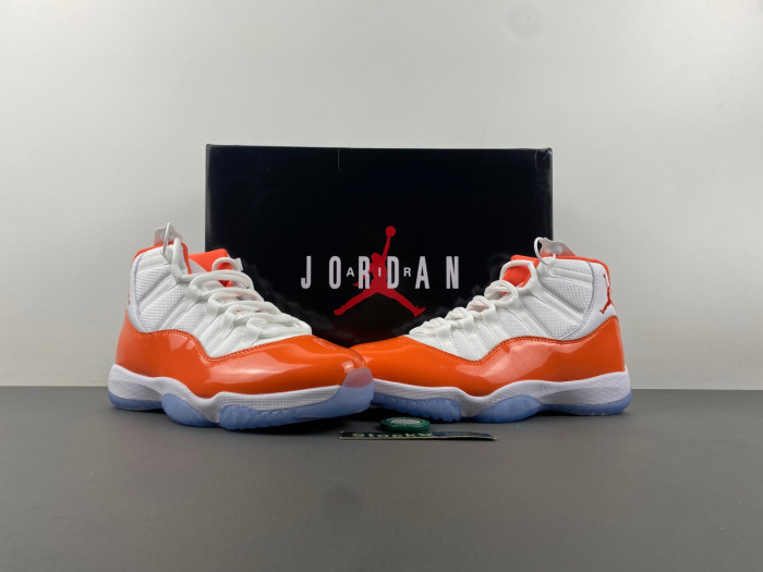 air jordan 11 retro white orange